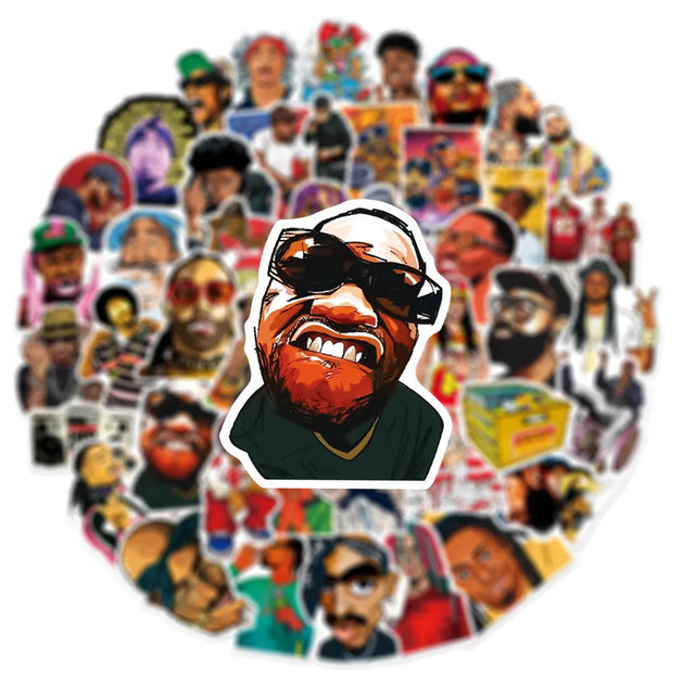 Tupac Biggie Smalls Rapper Stickers Pack-GraffitiWallArt