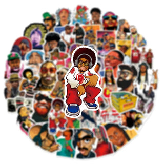 Tupac Biggie Smalls Rapper Stickers Pack-GraffitiWallArt