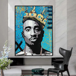 TuPac Singers Canvas Wall Art-GraffitiWallArt