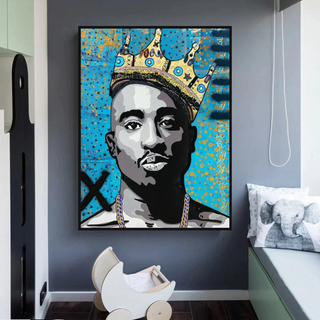 TuPac Singers Canvas Wall Art-GraffitiWallArt