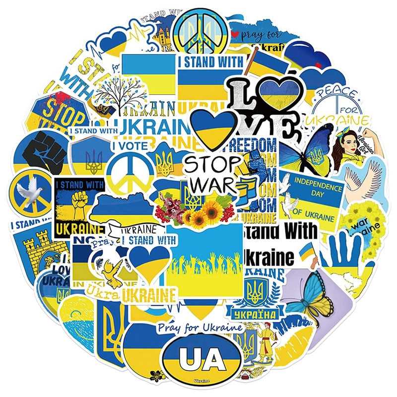 Ukraine Peace Sticker Pack - Famous Blue Yellow Waterproof Bundle-GraffitiWallArt