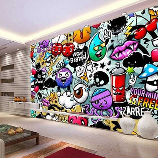 Urban Expression Graffiti Art Wall Wallpaper-GraffitiWallArt