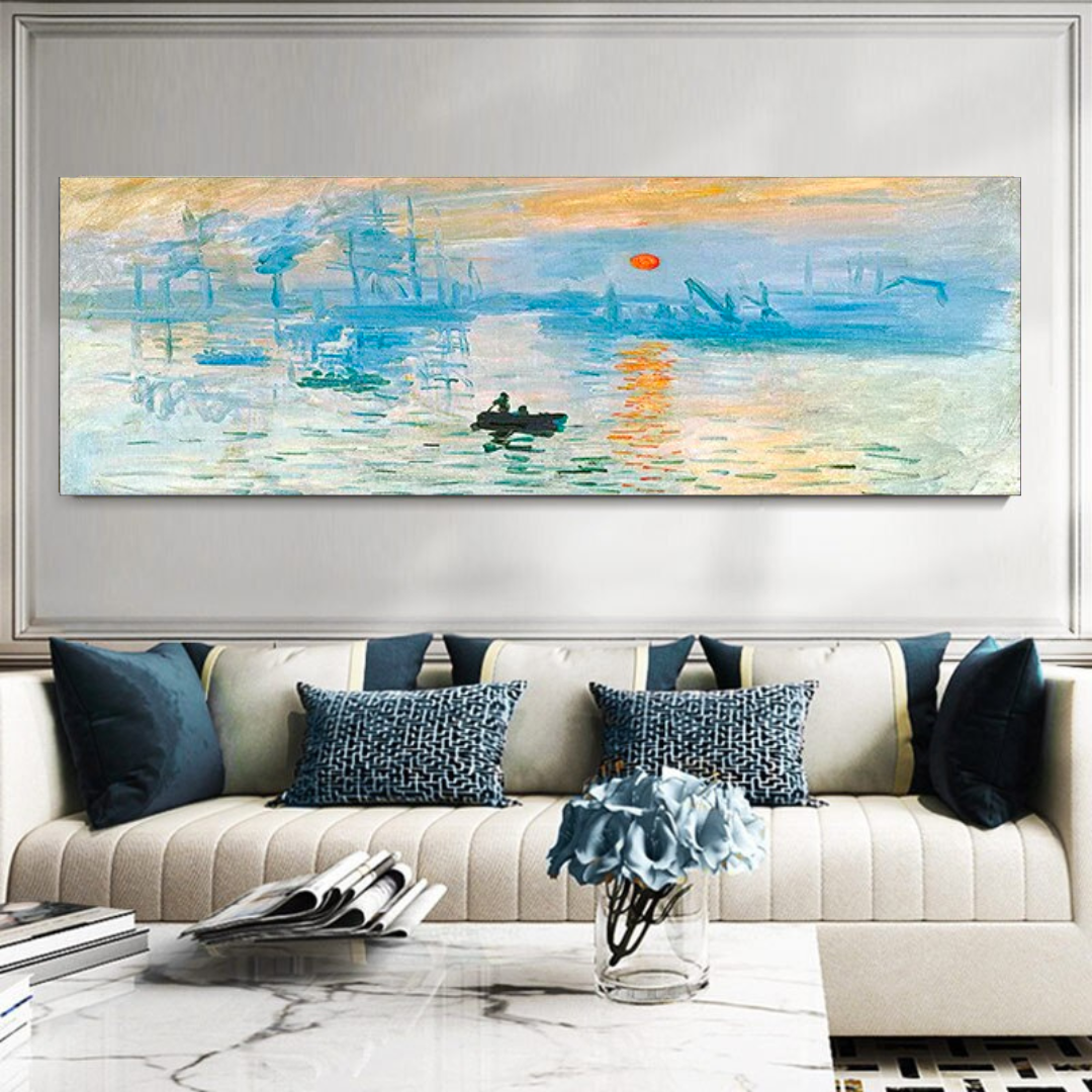 Van Gogh Impressionist Lake View Canvas Wall Art-GraffitiWallArt