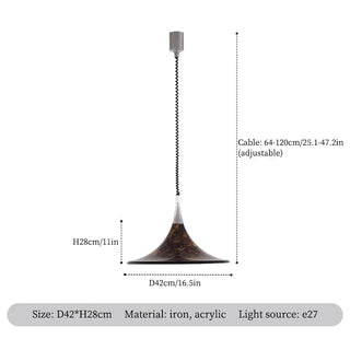 Suspension LED moderne en forme de corne – Finition élégante en fer 