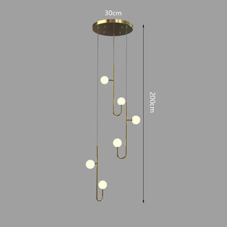 Hooked Staircase Chandelier: Elegant Lighting Fixture