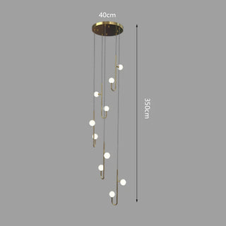 Hooked Staircase Chandelier: Elegant Lighting Fixture