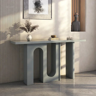 Table console simple en bois massif en forme de U