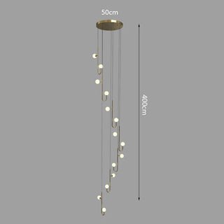 Hooked Staircase Chandelier: Elegant Lighting Fixture