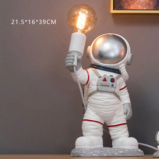 Lámpara de mesa de resina con modelo de astronauta y luz nocturna