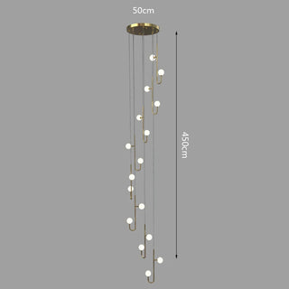 Hooked Staircase Chandelier: Elegant Lighting Fixture