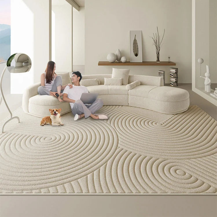 Linear Ripples 3D-Kieselalgen-Seidenteppiche für das Wohnzimmer