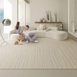 Abstract Lines 3D Diatom Silk Rugs for Living Room