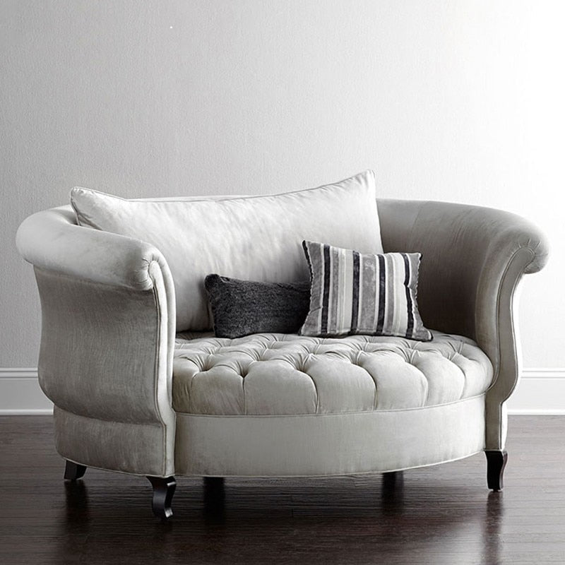 Velvet Sofa Chair: Ergonomic Style Combined-GraffitiWallArt