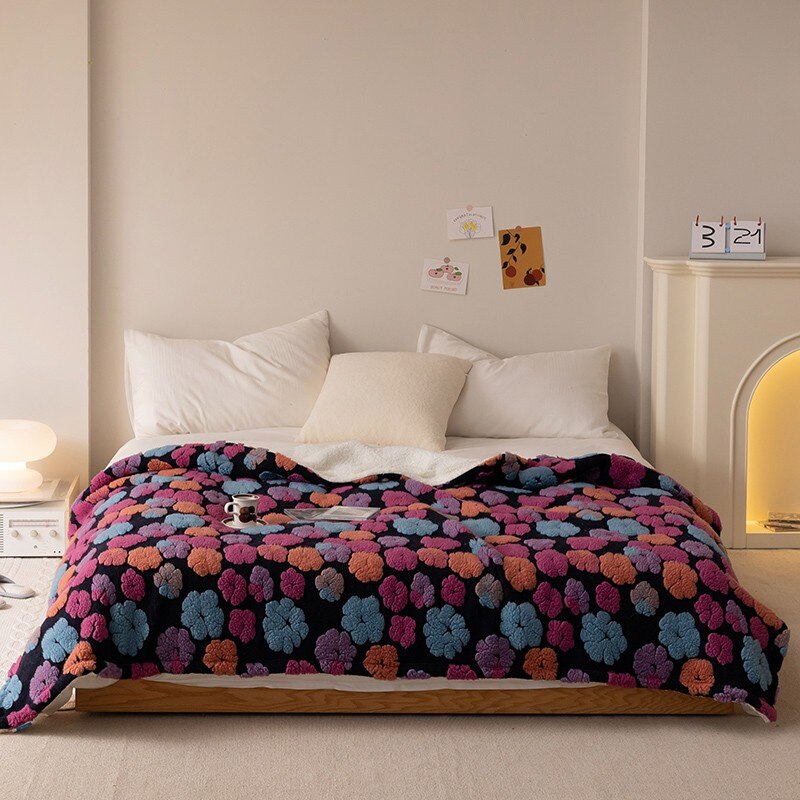 Vibrant Bright Fresh Flowers Patterned Bedding Set-GraffitiWallArt