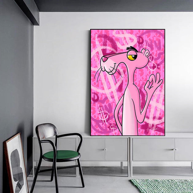 Vibrant Pink Panther - Captivating Wall Decor