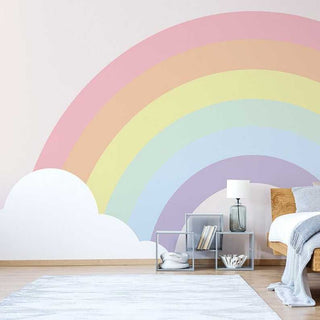 Vibrant Rainbow Bridge Wall Mural-GraffitiWallArt