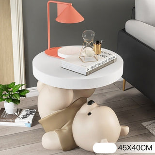 Vigorous Bear Statue Side Table Ornament-GraffitiWallArt