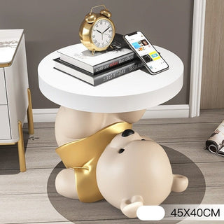 Vigorous Bear Statue Side Table Ornament-GraffitiWallArt