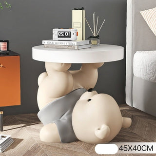 Vigorous Bear Statue Side Table Ornament-GraffitiWallArt