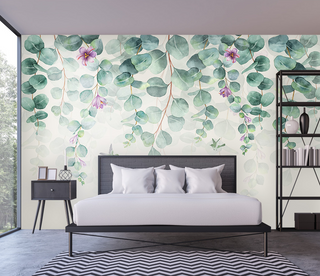 Vine Leaf Wallpaper Murals for Exquisite Décor-GraffitiWallArt