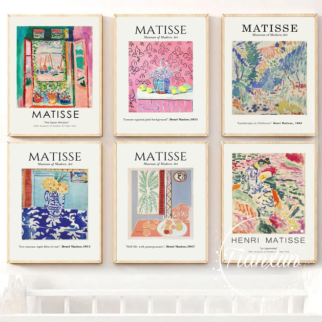 Vintage Henri Matisse Retro Posters And Print Canvas Wall Art-GraffitiWallArt