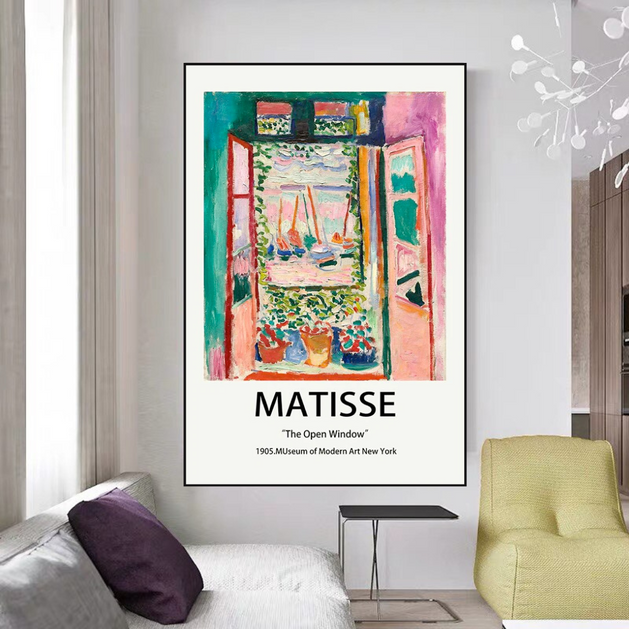 Vintage Henri Matisse Retro Prints Abstract Museum Artwork Canvas Wall Art-GraffitiWallArt