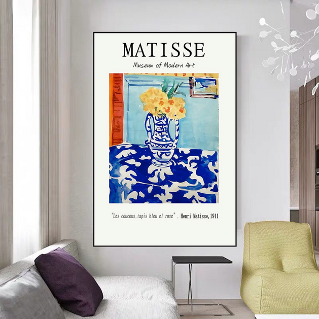 Vintage Henri Matisse Retro Prints Abstract Museum Artwork Canvas Wall Art-GraffitiWallArt