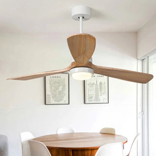 Vintage Wooden Ceiling Fan with Light and Remote-GraffitiWallArt