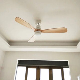 Vintage Wooden Ceiling Fan with Light and Remote-GraffitiWallArt