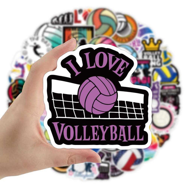 Volleyball Stickers Pack: Express Your Love for the Game-GraffitiWallArt