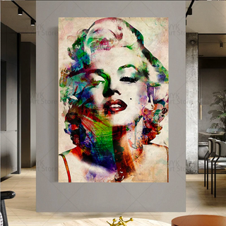 Water Colours - Marilyn Monroe Canvas Wall Art-GraffitiWallArt