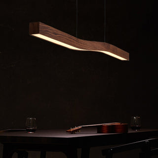 Wave Light: Wooden Wave Bar Hanging Light for Kitchen-GraffitiWallArt