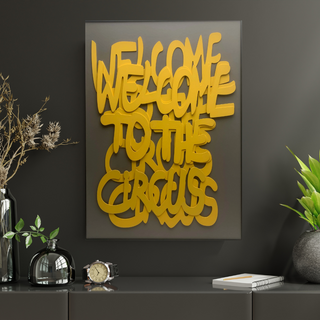 Welcome to the Circus 3d Wooden Wall Art-GraffitiWallArt