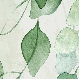 Whispering Foliage: Green Leaves Wallpaper-GraffitiWallArt