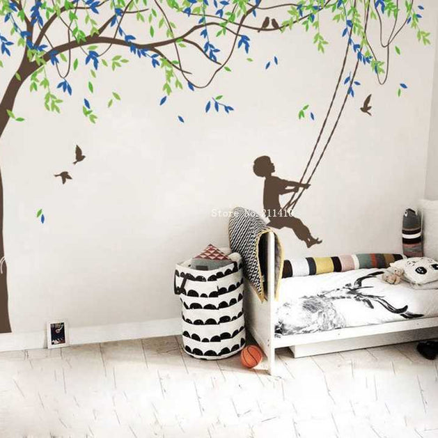 Willow Tree Decal: Vinyl Swing Design for Home Decor-GraffitiWallArt
