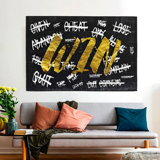 WIN Motivational Canvas Wall Art-GraffitiWallArt