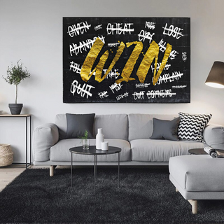 WIN Motivational Canvas Wall Art-GraffitiWallArt