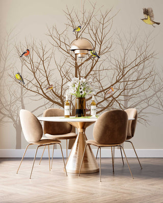 Winter Tree Wallpaper Mural - Transform Your Space-GraffitiWallArt