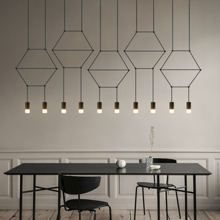 Wireflow LED Chandelier - Illuminate Your Space-GraffitiWallArt