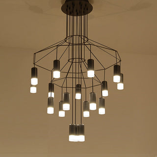 Wireflow LED Chandelier - Illuminate Your Space-GraffitiWallArt