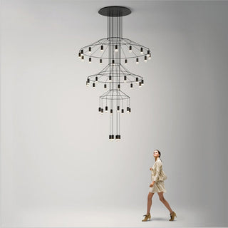 Wireflow LED Chandelier - Illuminate Your Space-GraffitiWallArt