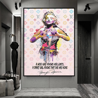 Wise Girl: Marilyn Monroe Pop Icon Wall Art-GraffitiWallArt