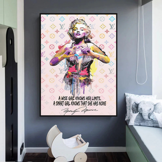 Wise Girl: Marilyn Monroe Pop Icon Wall Art-GraffitiWallArt