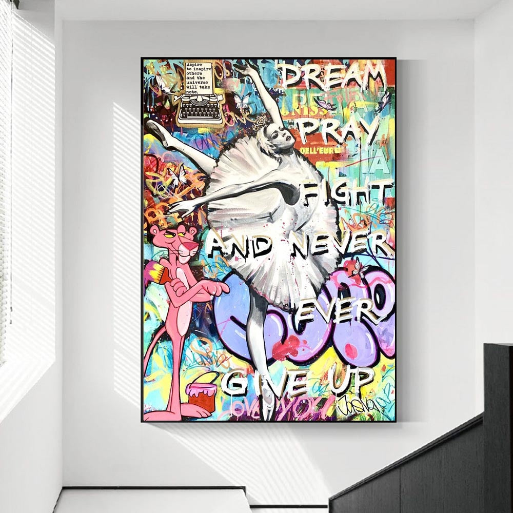 Woman Graffiti Canvas Wall Art-GraffitiWallArt