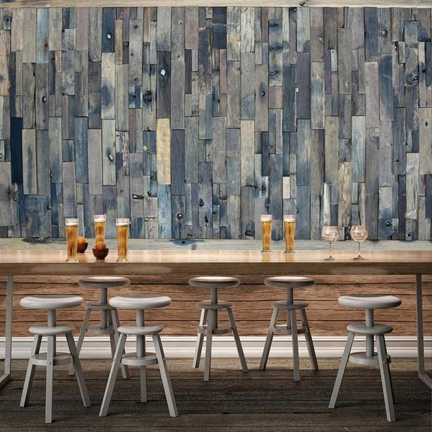 Wood Brick Effect Wallpaper - Transform your Room Today-GraffitiWallArt