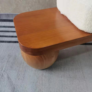 Wood Shoe Changing Ottoman Stool-GraffitiWallArt