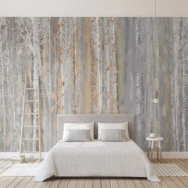 Wood Texture Forest Wallpaper: Transform Your Space-GraffitiWallArt