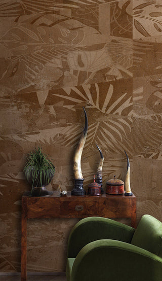 Wooden Leaf Textures Wallpaper Mural-GraffitiWallArt