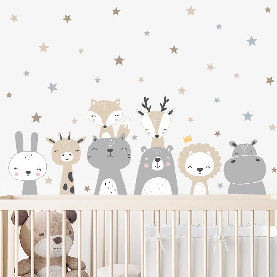 Woodland Animals Wall Decal: Charming Collection-GraffitiWallArt