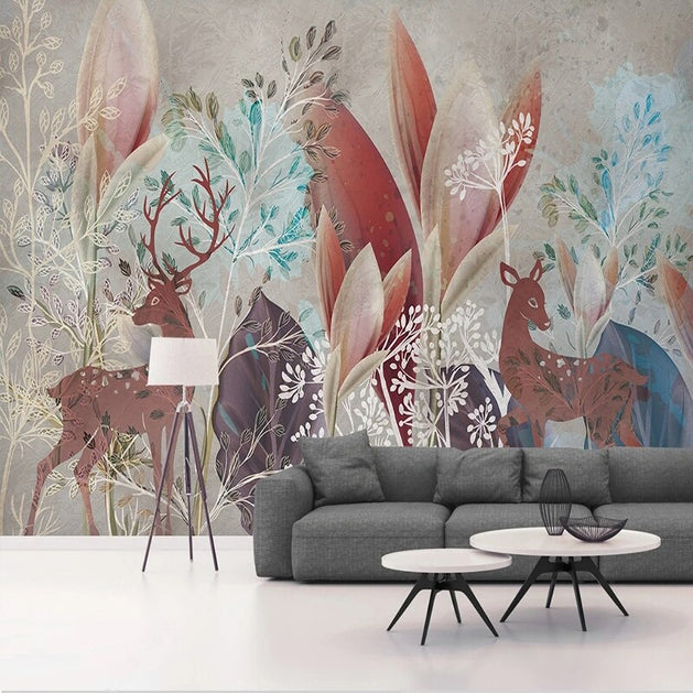 Woodland Wallpaper Mural: Create a Serene Atmosphere-GraffitiWallArt